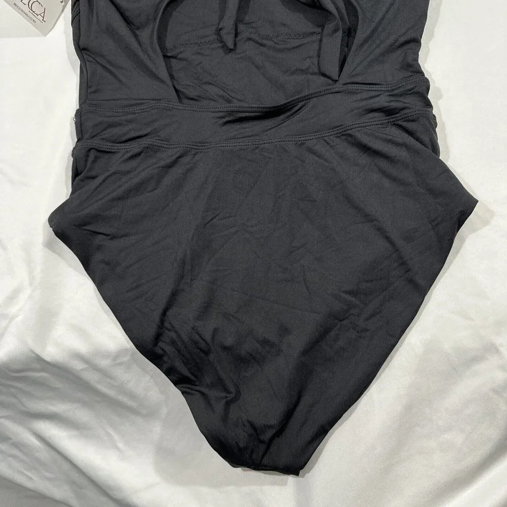 NWT Becca [‎ Large ] Emma Color Code Solid Tie Shoulder One Piece Swimsuit #5667